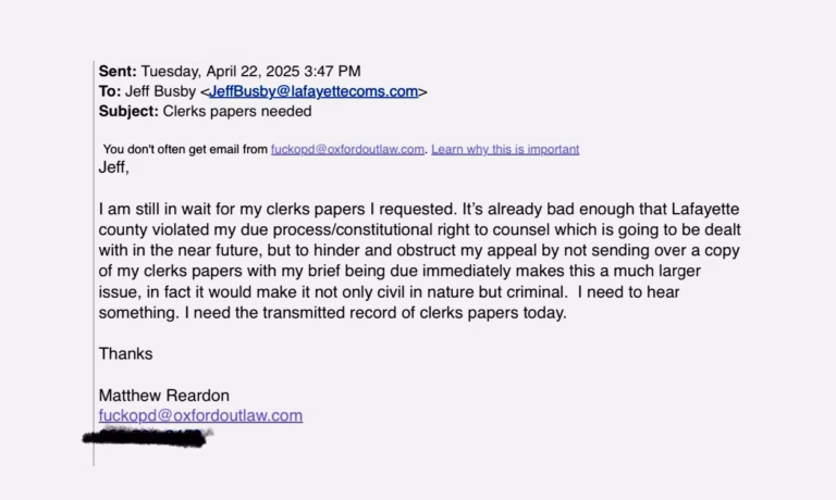 MISSISSIPPI COURT CLERK REFUSES SERVICE AND DOCUMENTS FOR APPEAL OVER EMAIL ADDRESS - We The People News