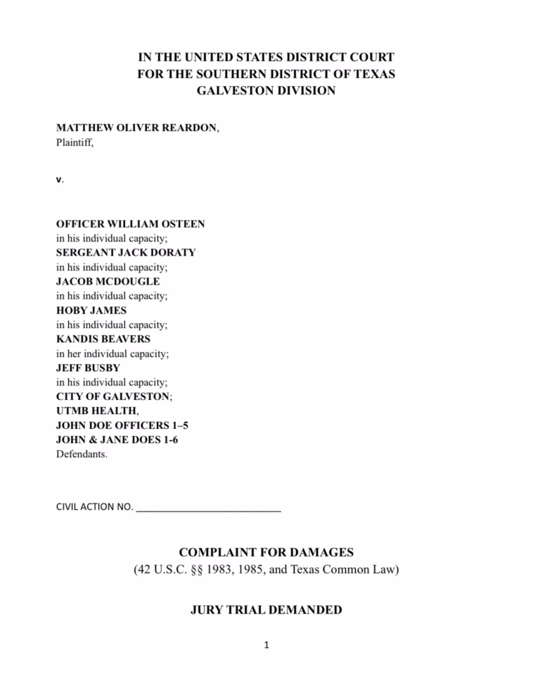 Federal Lawsuit Exposes Galveston-Mississippi Conspiracy to Falsely Imprison Journalist for Nearly a Year - We The People ...