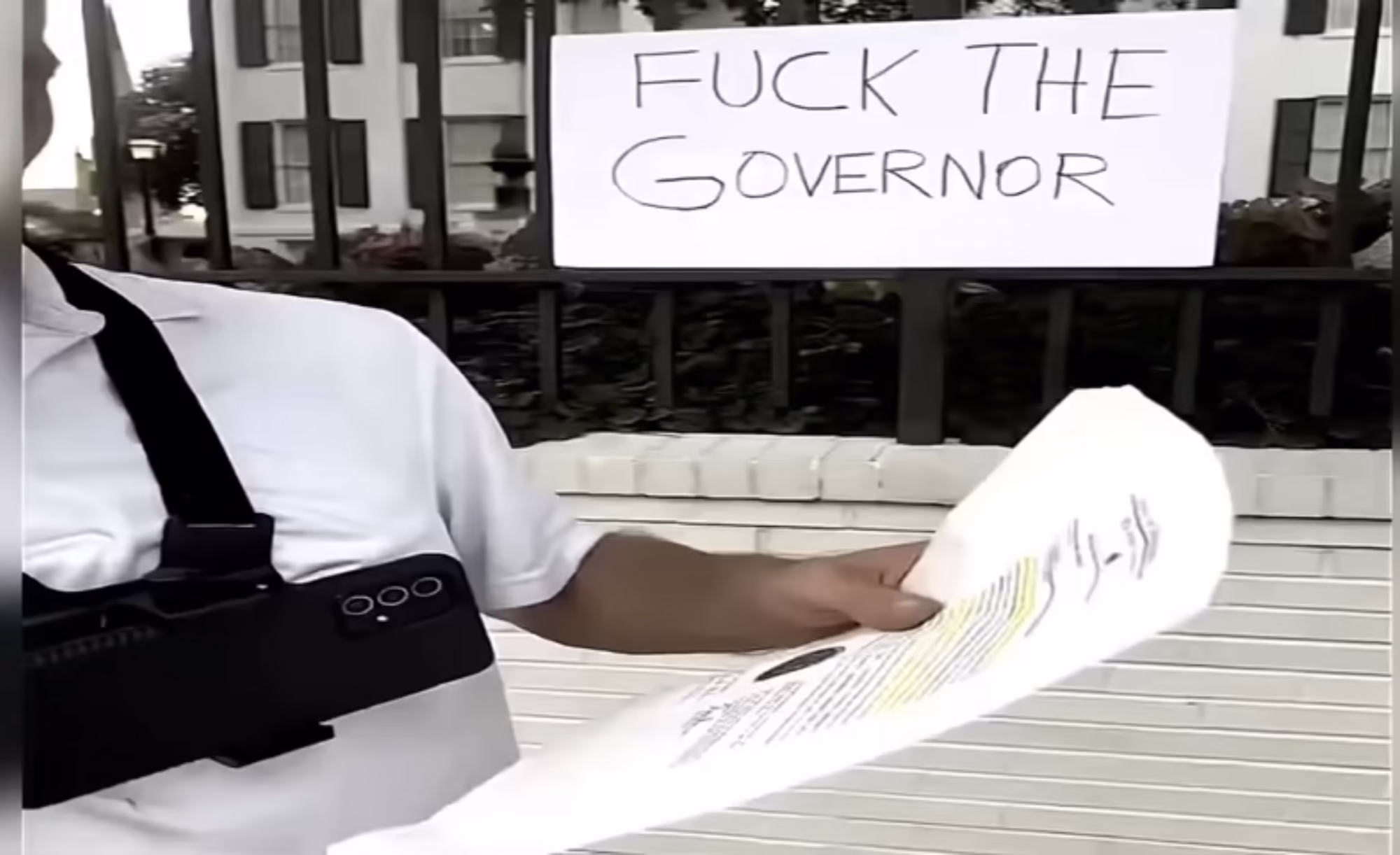 Mississippi State Trooper assaults journalist outside Governor’s Mansion Jackson MS protest