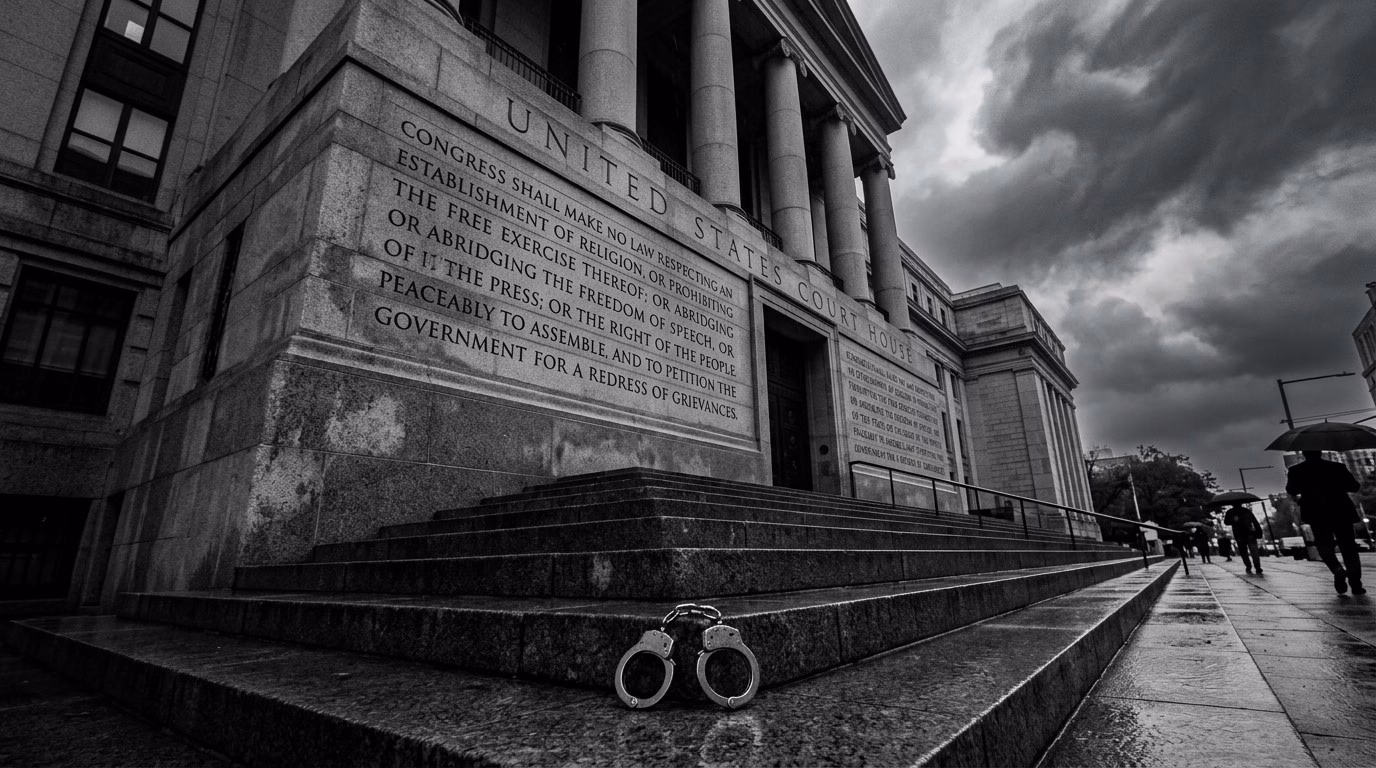Federal Courthouse Arrest: First Amendment Under Attack