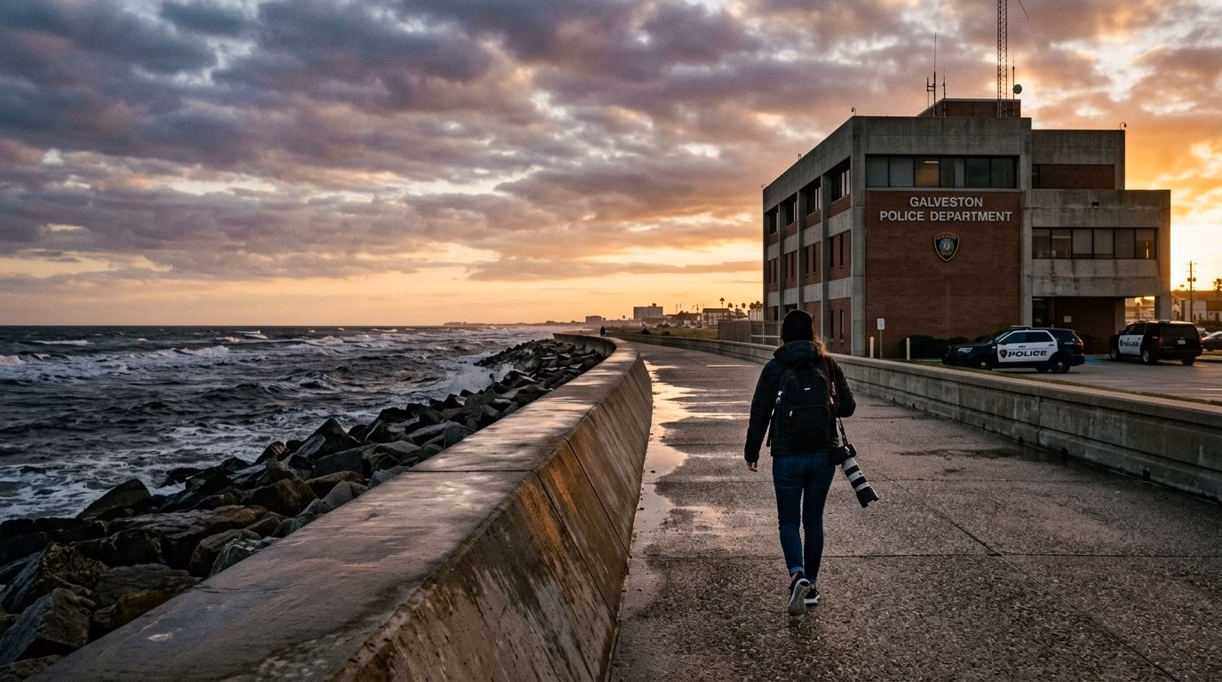 Journalist returns to Galveston, TX to boldly confront Police and Officials over major corruption scandal in 2023