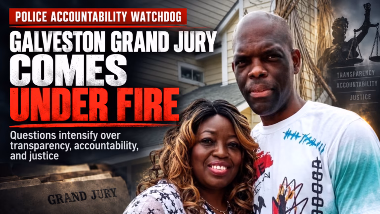 Featured image accompanying an article about scrutiny of the Galveston County grand-jury system.